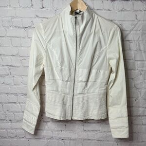 Blanc Nature Moto Style Jacket